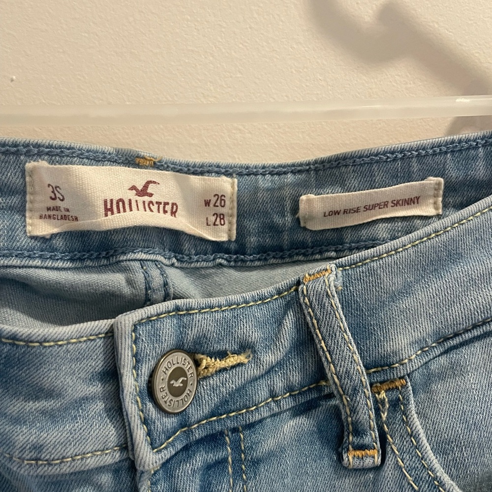 Hollister Light Blue Skinny Distressed Jeans